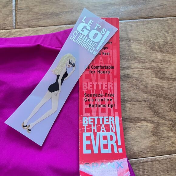 NWT Spanx Core High Rise Pull On Swim Bottom Size 10 Berry Pink 1366 - Picture 3 of 7